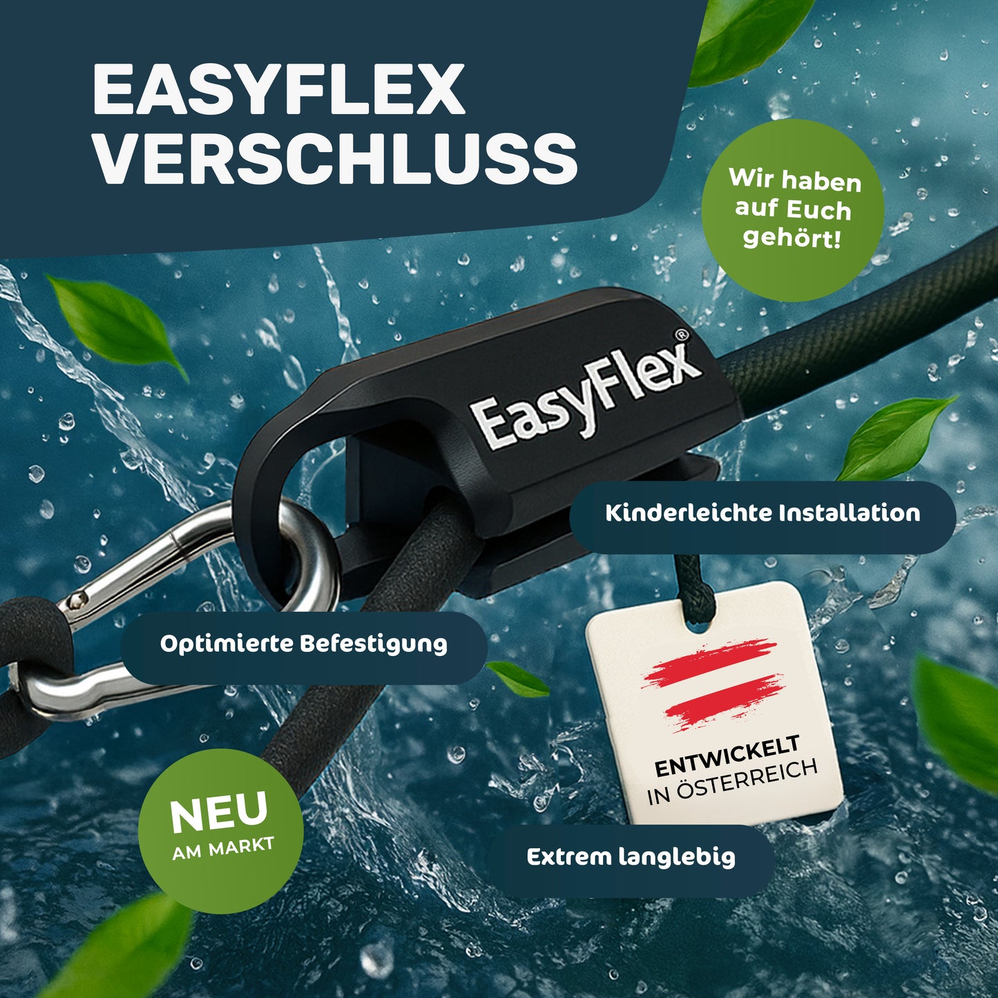 Poolfolie 7×4 m mit EasyFlex®-Verschluss – Poolabdeckung für rechteckige Aufstellpools bis 620×320 cm