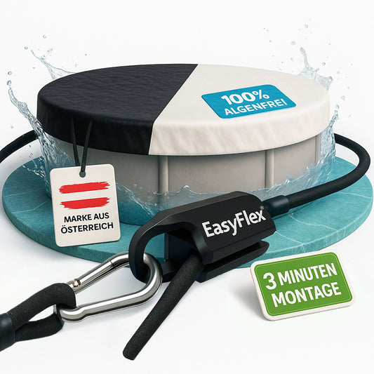 Poolfolie 4×3 m mit EasyFlex®-Verschluss – Poolabdeckung für rechteckige Aufstellpools 320×220 cm