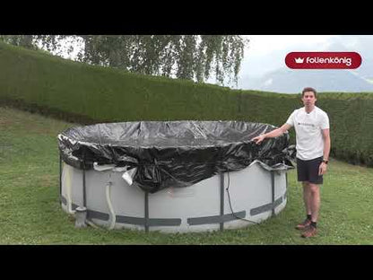 Poolfolie 6×6 m mit EasyFlex®-Verschluss – Poolabdeckung für runde Aufstellpools bis ø 520 cm